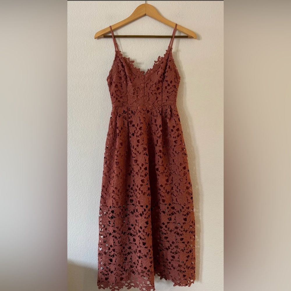 ASTR the label cocktail midi lace dress
